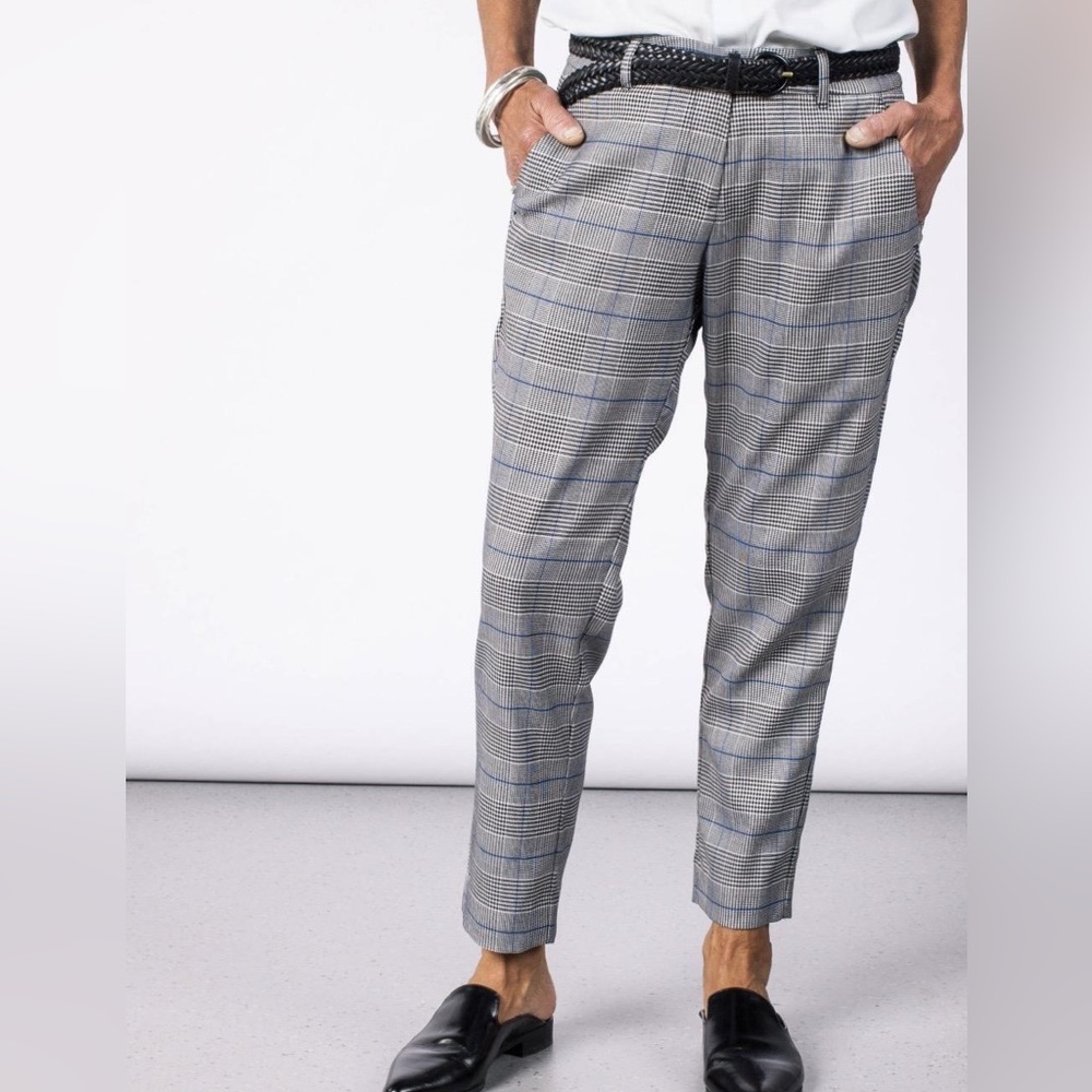 [WILDFANG] Empower Slim Crop Pant in Glen Plaid